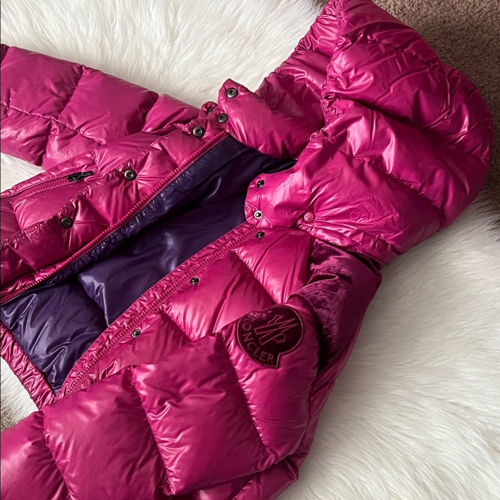 Moncler Kids Pink Puffer Jacket - Picture 3 of 10